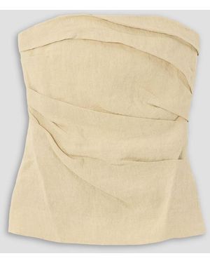 TOVE Izel Strapless Linen Top - Natural