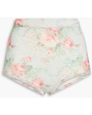 Simone Rocha Floral-Print Jersey Shorts - White