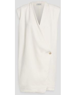 Anine Bing Crepe Mini Dress - Natural