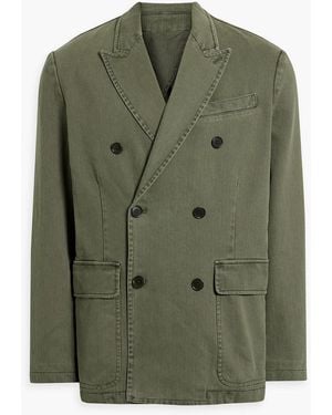 Alex Mill Bedford Double-breasted Cotton-corduroy Suit Jacket - Green