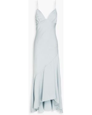 Shona Joy Asymmetric Satin-crepe Maxi Dress - White
