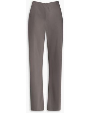 A.Emery Myrna Satin Straight-Leg Trousers - Grey