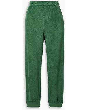 Suzie Kondi Patmose Cotton-blend Terry Track Trousers - Green