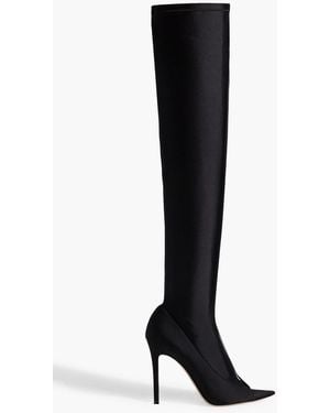 Gianvito Rossi Hiroko Pvc And Satin Over-The-Knee Boots - Black