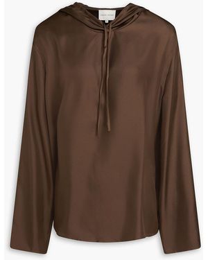 Loulou de Saison Silk-twill Blouse - Brown