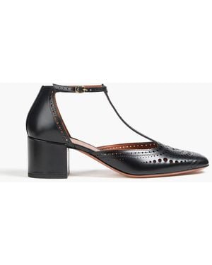 Zimmermann Laser-Cut Leather Court Shoes - Black
