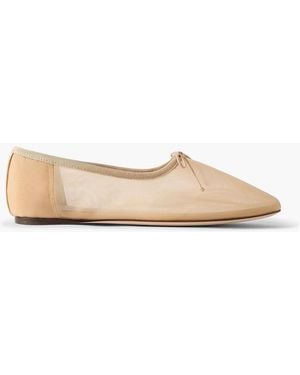Loeffler Randall Ballerinas "landon" aus mesh mit schleife - Weiß