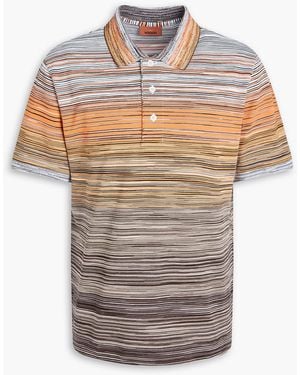 Missoni Space-Dyed Cotton-Piqué Polo Shirt - Orange