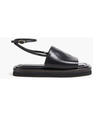 Victoria Beckham Pebbled-Leather Sandals - Black