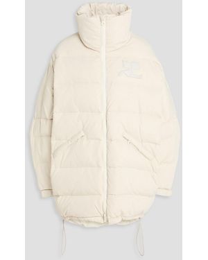 Courreges Quilted Shell Down Coat - Natural