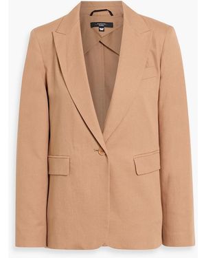 Weekend by Maxmara Cotton And Linen-Blend Blazer - Natural