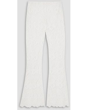 Dodo Bar Or Garix Scalloped Guipure Lace Flared Trousers - White