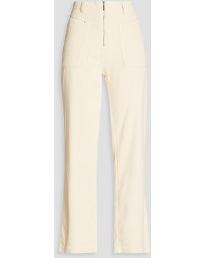 Ba&sh Fare Cotton-corduroy Straight-leg Pants - White