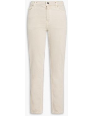 TOTEME Low-Rise Tapered Jeans - White