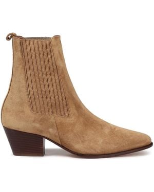 Sandro Ro Suede Ankle Boots - Brown