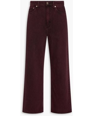 Rag & Bone Logan High-Rise Wide-Leg Jeans - Purple