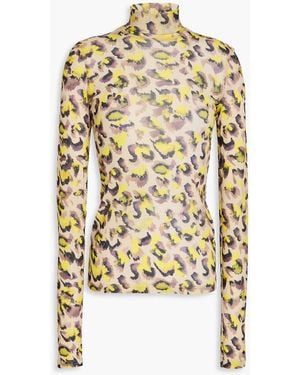 Nanushka Printed Jersey Turtleneck Top - Multicolour