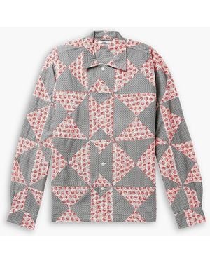 Bode Deco Puzzle Patchwork Printed Cotton-Poplin Shirt - White