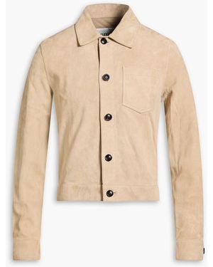 Ami Paris Overshirt aus veloursleder - Natur