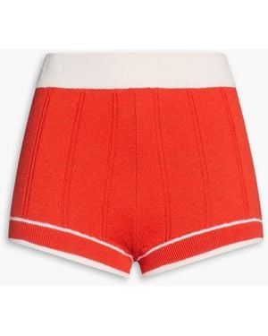 Guest In Residence Ribbed Cashmere Shorts - Red