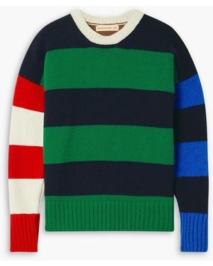 &Daughter Rooksa Striped Wool Jumper - Green