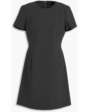 Theory Wool-blend Mini Dress - Black