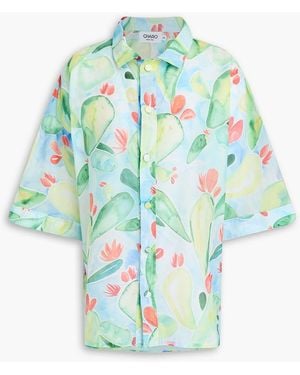 Charo Ruiz Pictor Printed Cotton-Voile Shirt - Blue