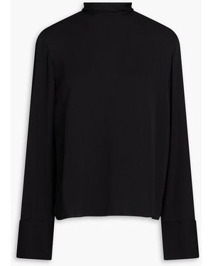 Theory Pussy-bow Silk-crepe Blouse - Black