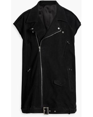 Rick Owens Luke Stooges Oversized Leather Vest - Black