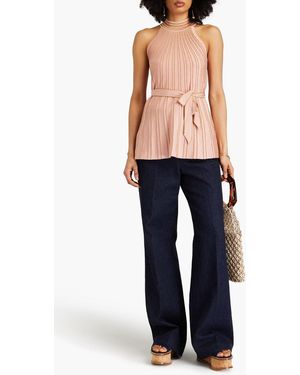 Zimmermann Acacia Knit Scoop Top in White | Lyst