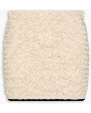 FRAME The Bauble Jacquard-Knit Cotton Mini Skirt - Natural