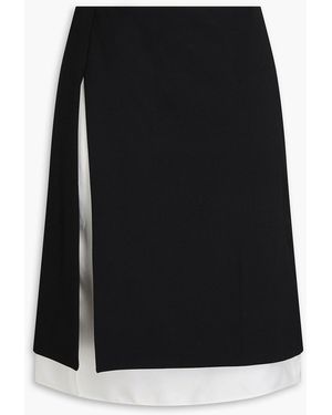 Peter Do Layered Two-tone Twill Skirt - Black