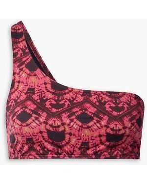 Ulla Johnson Reina asymmetrisches bikini-oberteil mit print - Rot