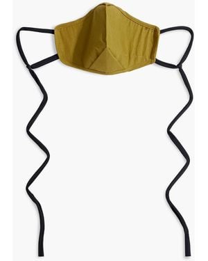 Rick Owens Cotton-Poplin Face Mask - Green
