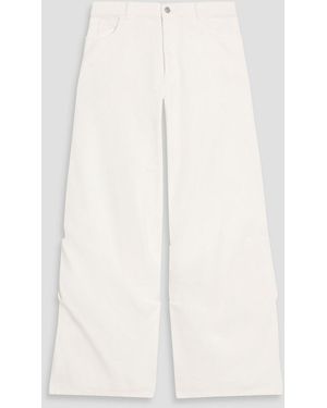 Marni Cotton-Blend Corduroy Wide-Leg Pants - White