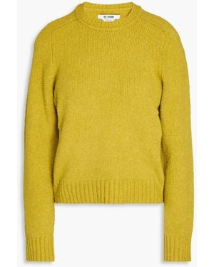 RE/DONE Bouclé-knit Cotton-blend Jumper - Yellow