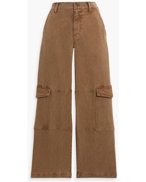 FRAME The Station Cropped Twill Cargo Trousers - Brown