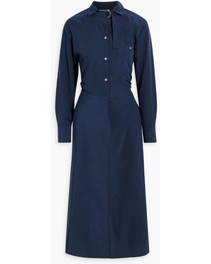 Vince Tencel Lyocell-Blend Midi Shirt Dress - Blue