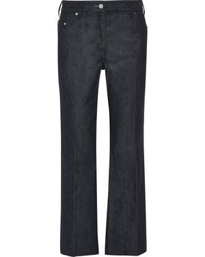 Calvin Klein Cropped Mid-Rise Flared Jeans - Blue