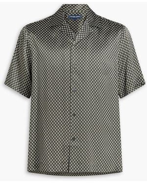 Frescobol Carioca Roberto Printed Silk-Satin Shirt - Grey