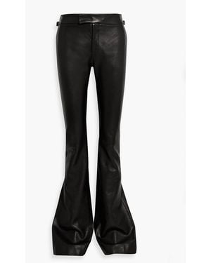 Tom Ford Leather Flared Pants - Black