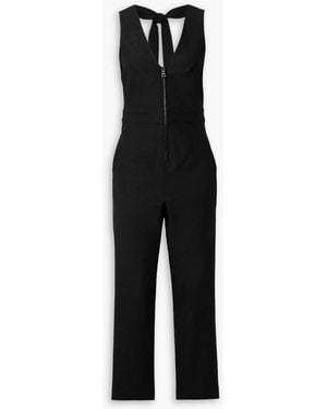 Rivet Utility Heart Throb Stretch-twill Jumpsuit - Black
