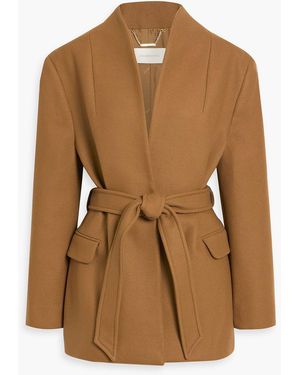 Zimmermann Belted Wool-Blend Twill Blazer - Brown