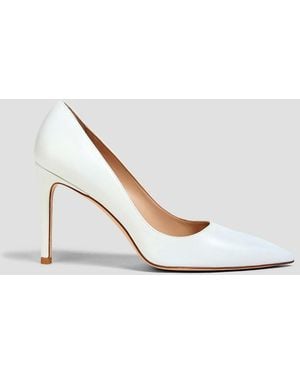 Stuart Weitzman Leigh 95 Leather Court Shoes - Metallic