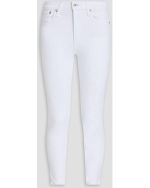 Rag & Bone Nina Cropped High-Rise Skinny Jeans - White