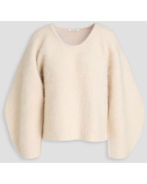 By Malene Birger Milea Brushed Wool-blend Jumper - Natural