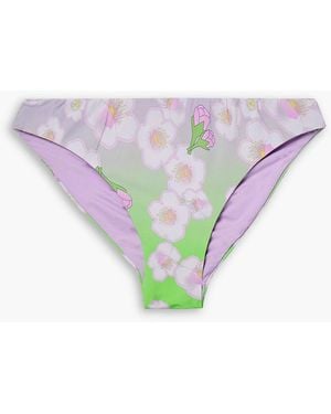 Cynthia Rowley Bikini-höschen mit blumenprint - Blau