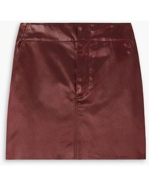 Gauchère Cotton-blend Sateen Mini Skirt - Red