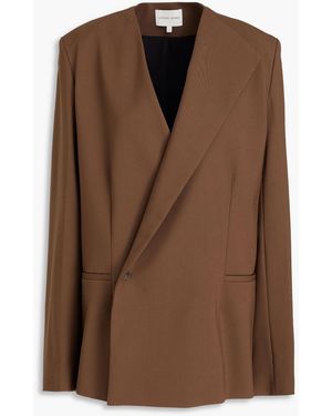 Loulou de Saison Nodo Wool-blend Twill Blazer - Brown