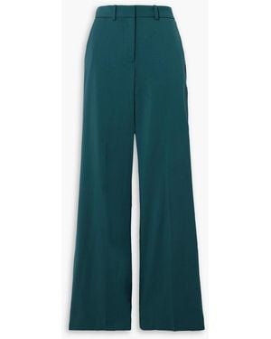 JOSEPH Morissey Stretch-wool Twill Straight-leg Pants - Green